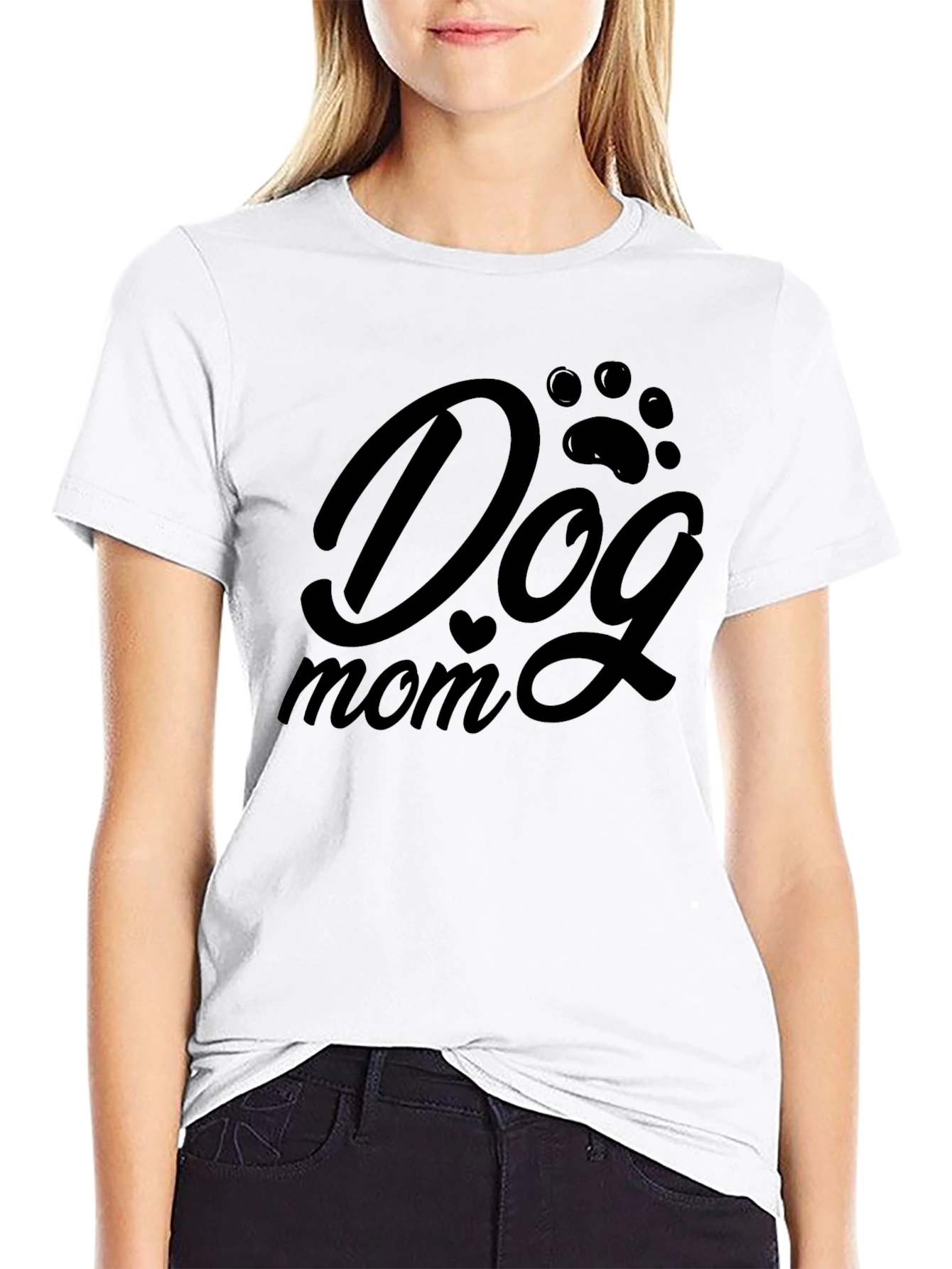Dog Mom Black Graphic Tee