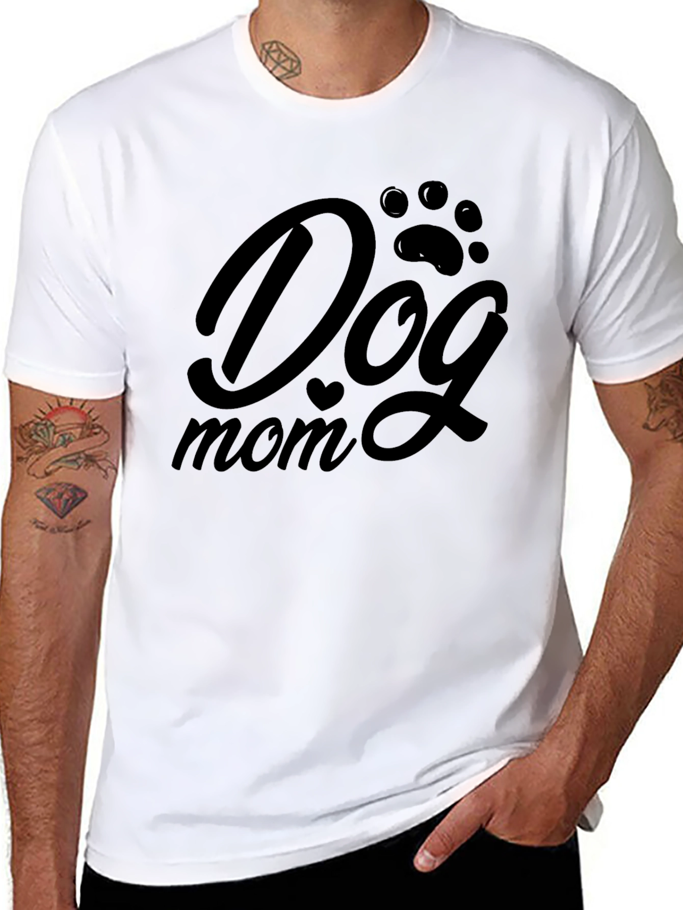 Dog Mom Black Graphic Tee
