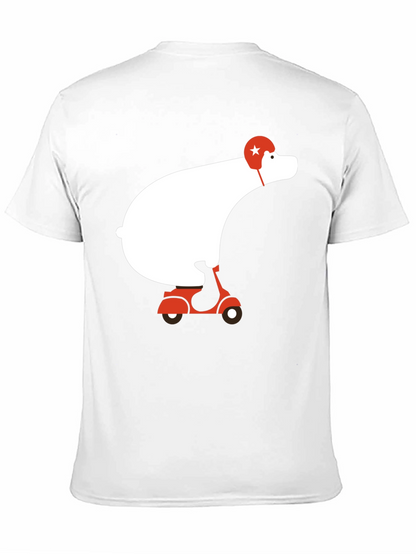 Bear on Scooter Graphic Tee - Cool Casual Style