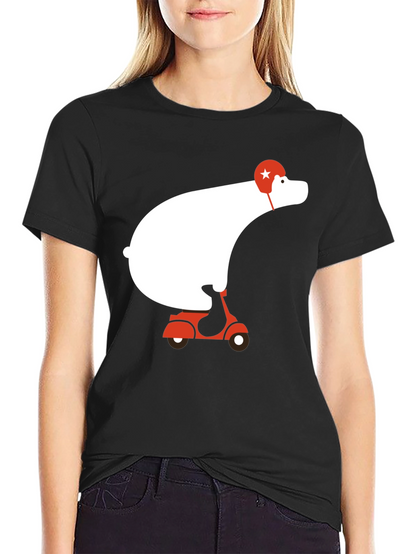 Bear on Scooter Graphic Tee - Cool Casual Style