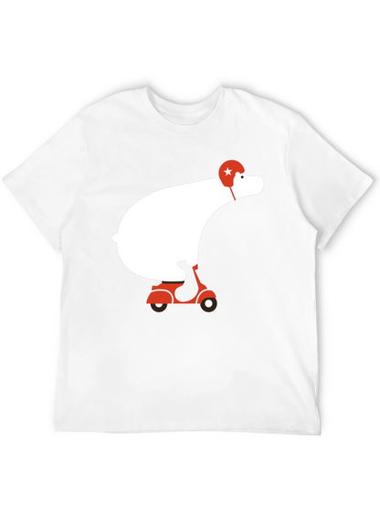 Bear on Scooter Graphic Tee - Cool Casual Style