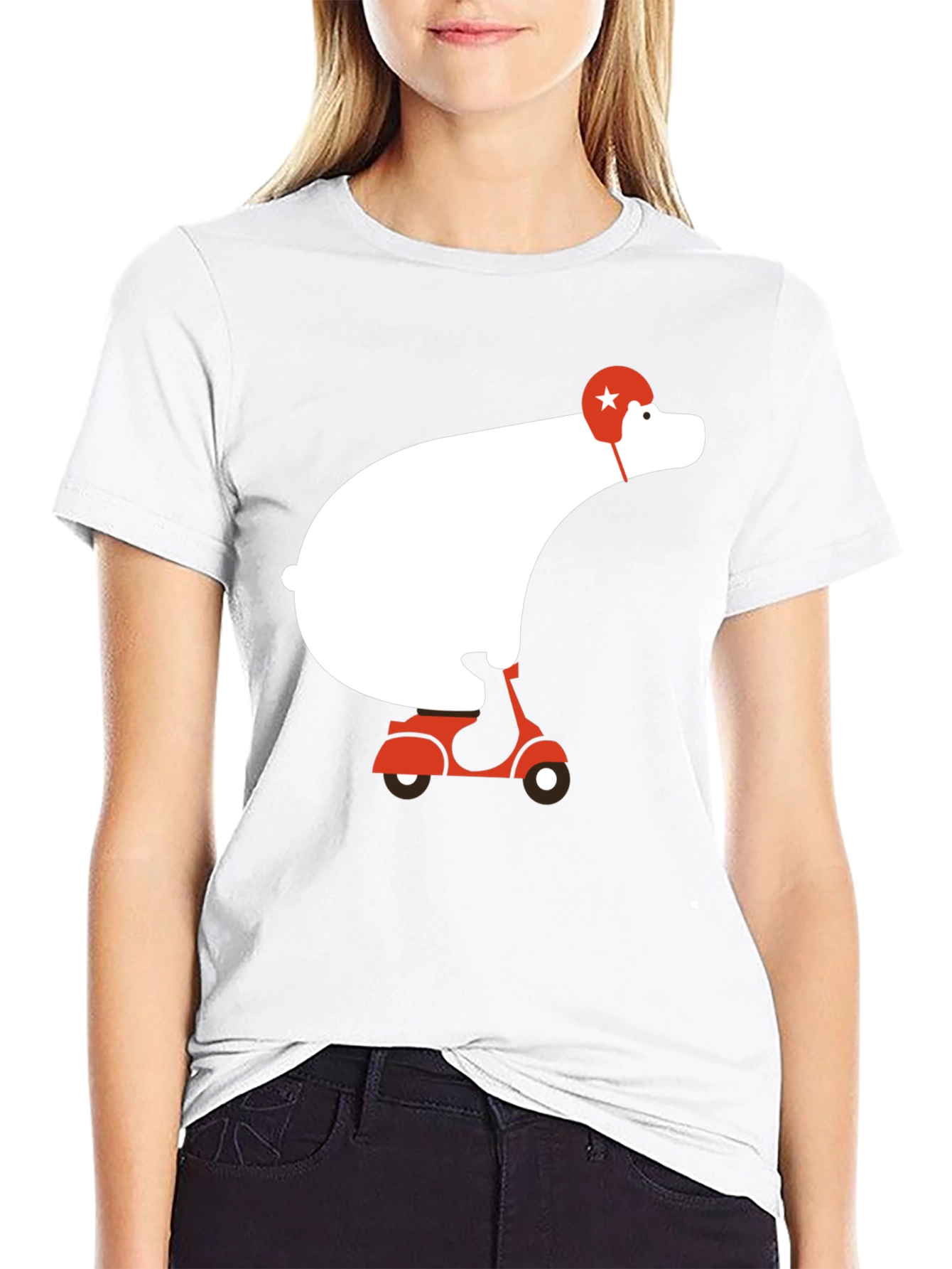Bear on Scooter Graphic Tee - Cool Casual Style
