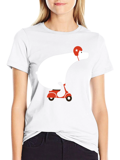 Bear on Scooter Graphic Tee - Cool Casual Style