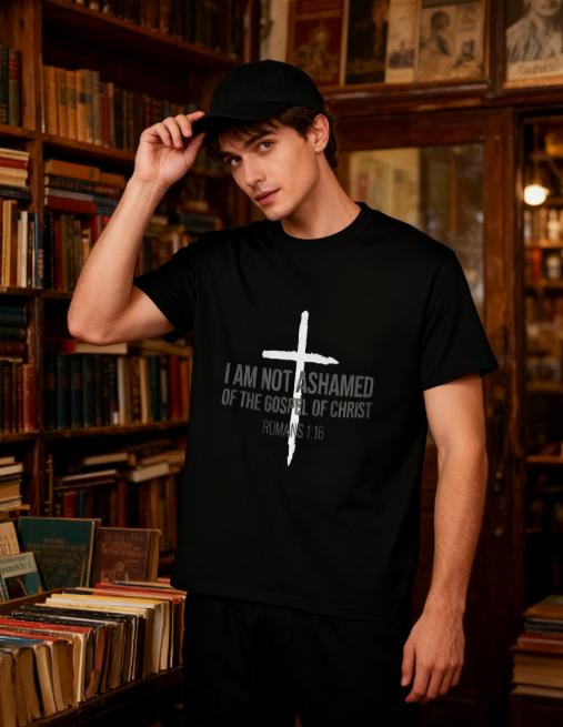 “I Am Not Ashamed of the Gospel” Christian T-Shirt - Romans 1:16 Faith Statement Tee for Men & Women