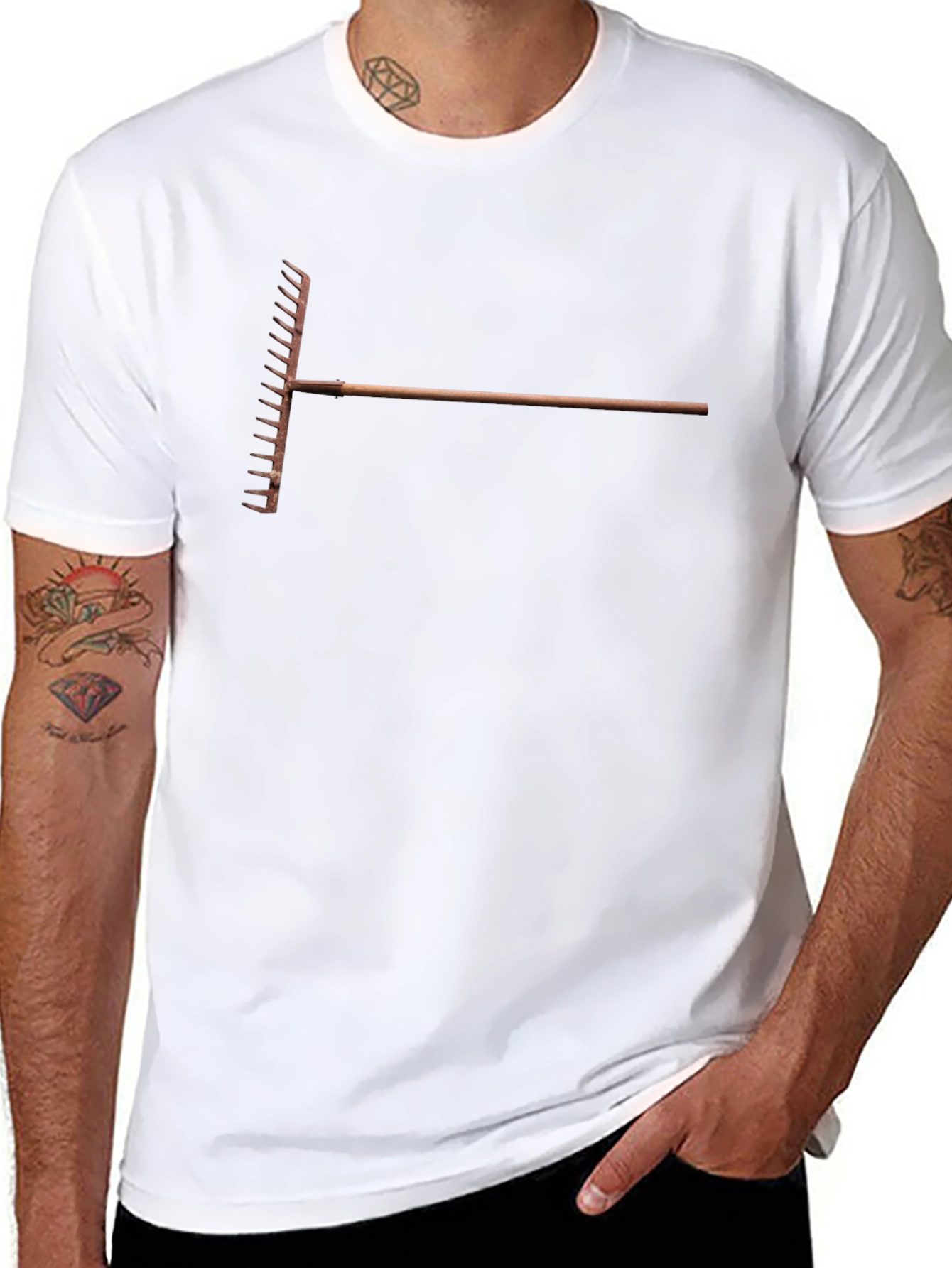 Rake Graphic T-Shirt - Unique Design Casual Wear