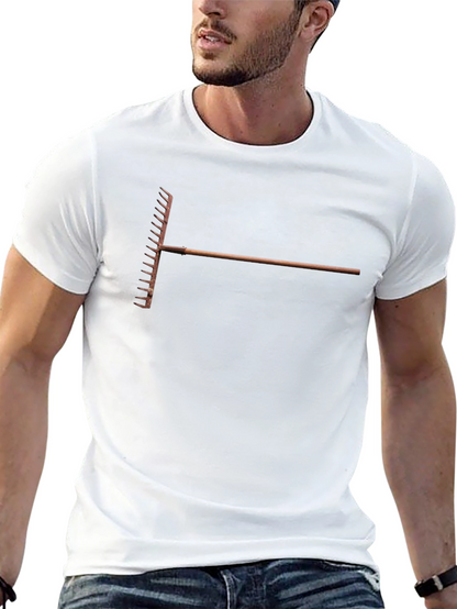 Rake Graphic T-Shirt - Unique Design Casual Wear