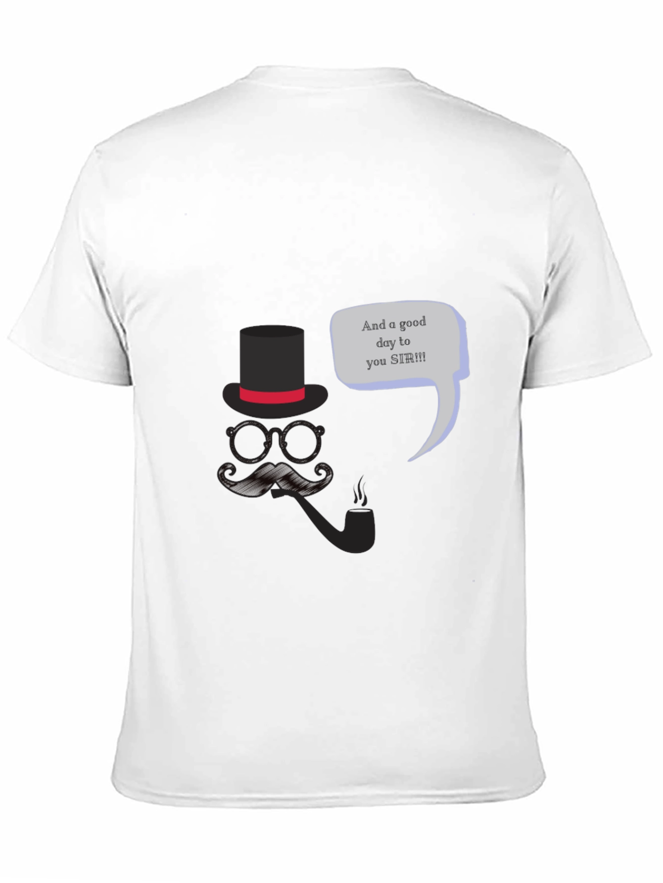 Gentlemans Good Day T-Shirt - Top Hat & Mustache