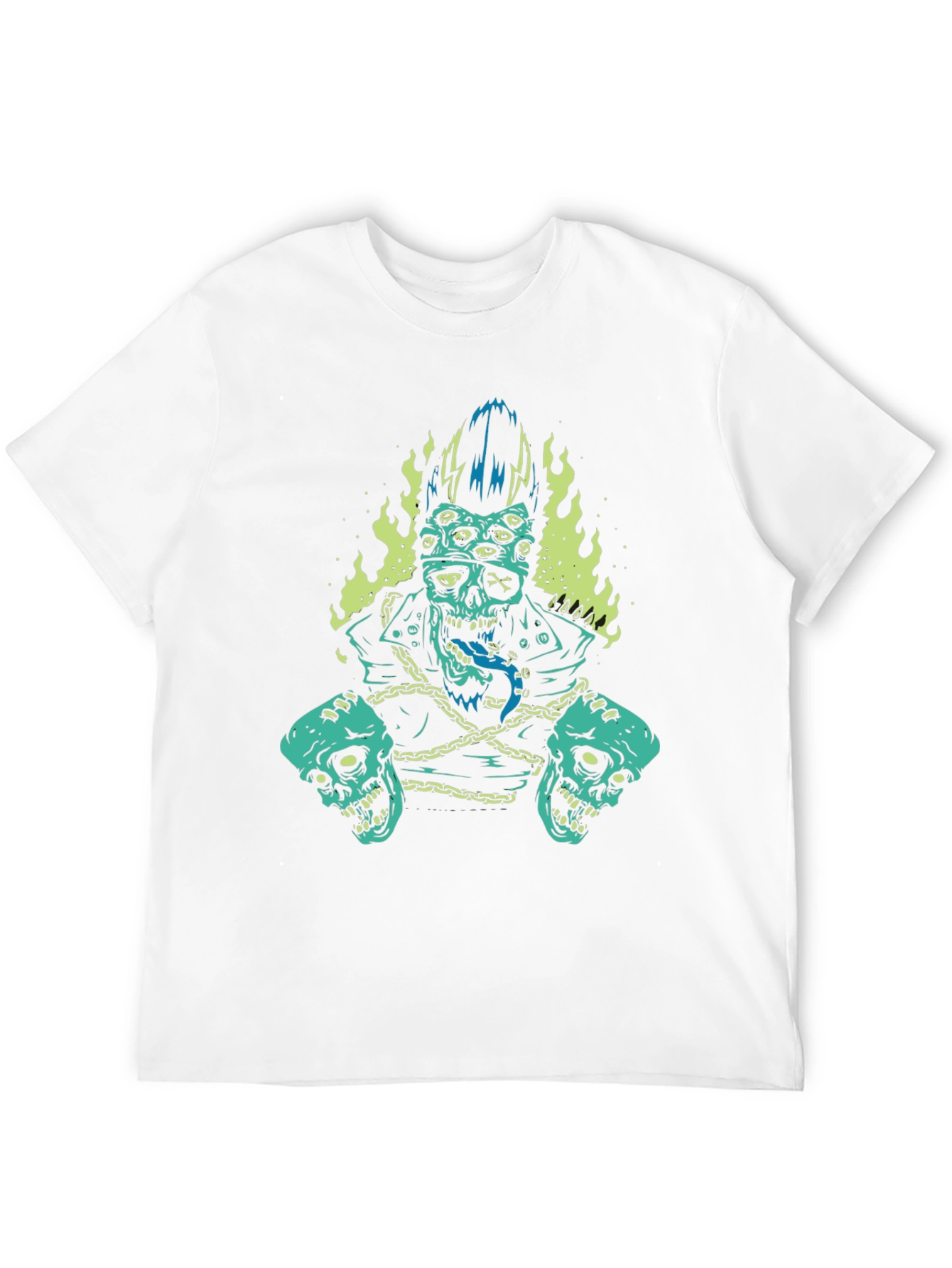 Skull Graphic Tee - Punk Rock Zombie Style