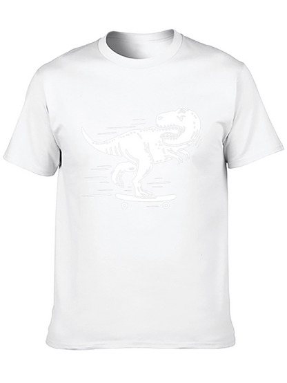 Dino Skate T-Shirt - Black Cotton Graphic Tee