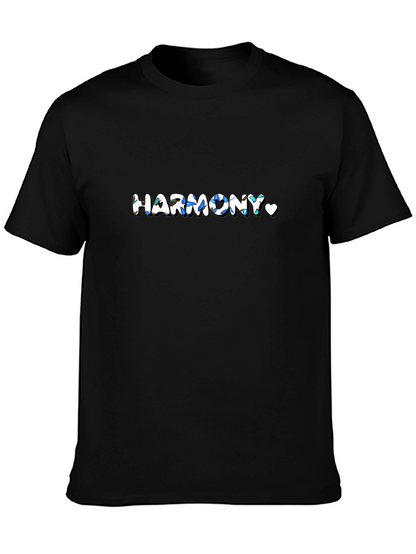 Harmony Graphic Print Black T-Shirt