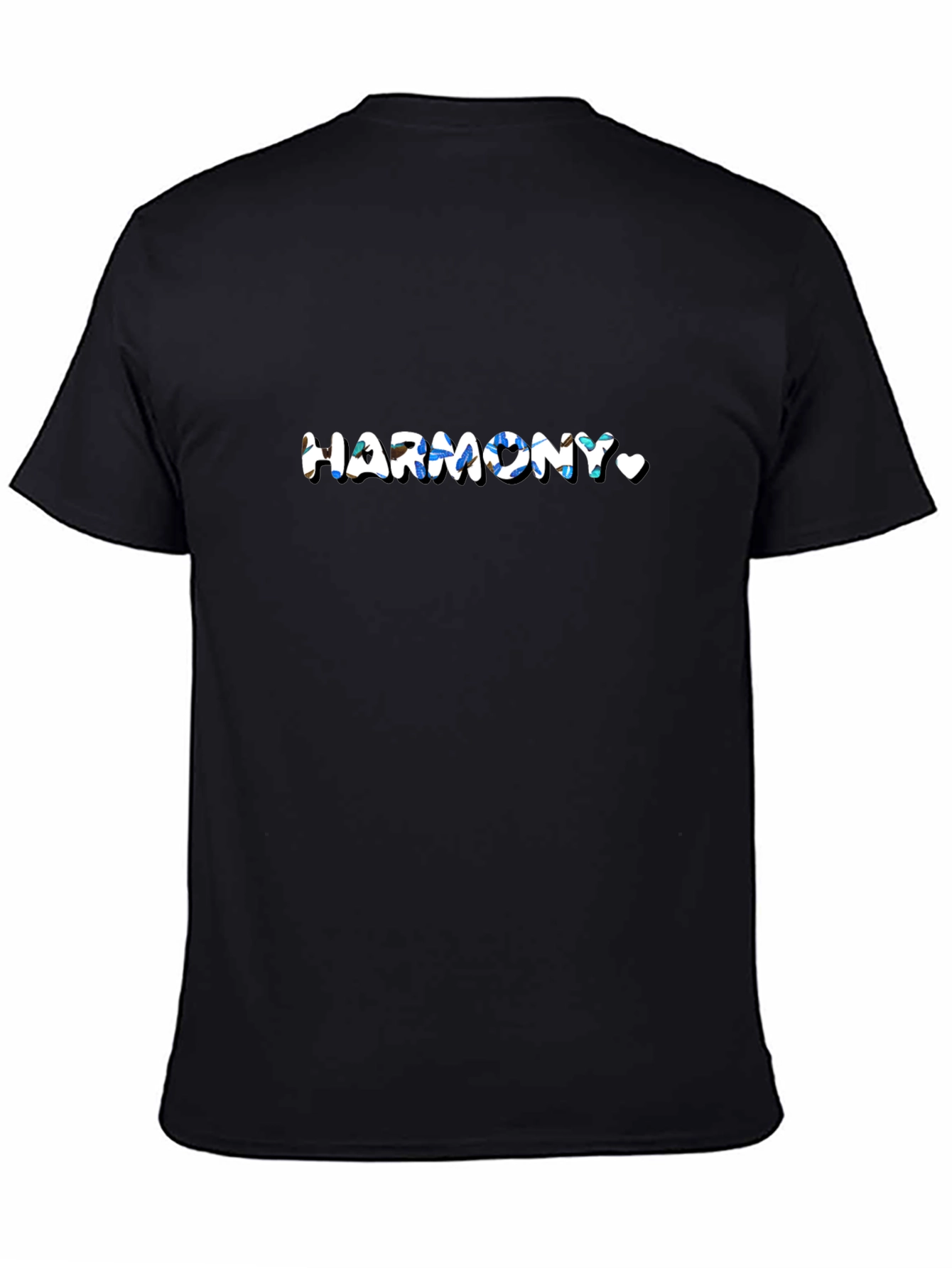 Harmony Graphic Print Black T-Shirt