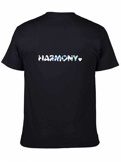 Harmony Graphic Print Black T-Shirt