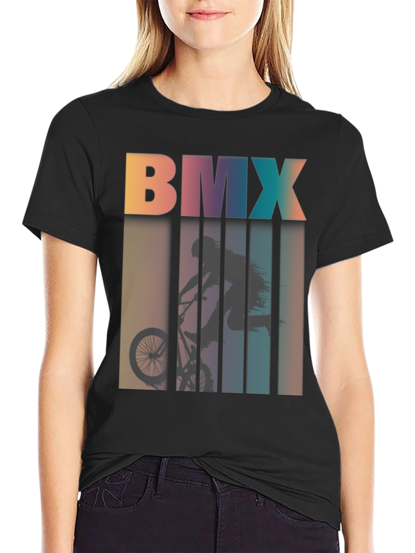 BMX Silhouette Graphic Tee - Retro Style