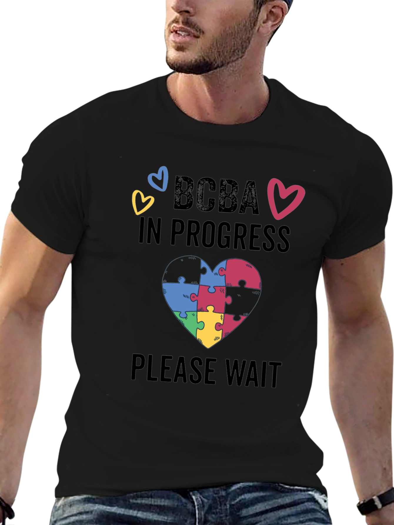 BCBA in Progress Puzzle Heart Tee
