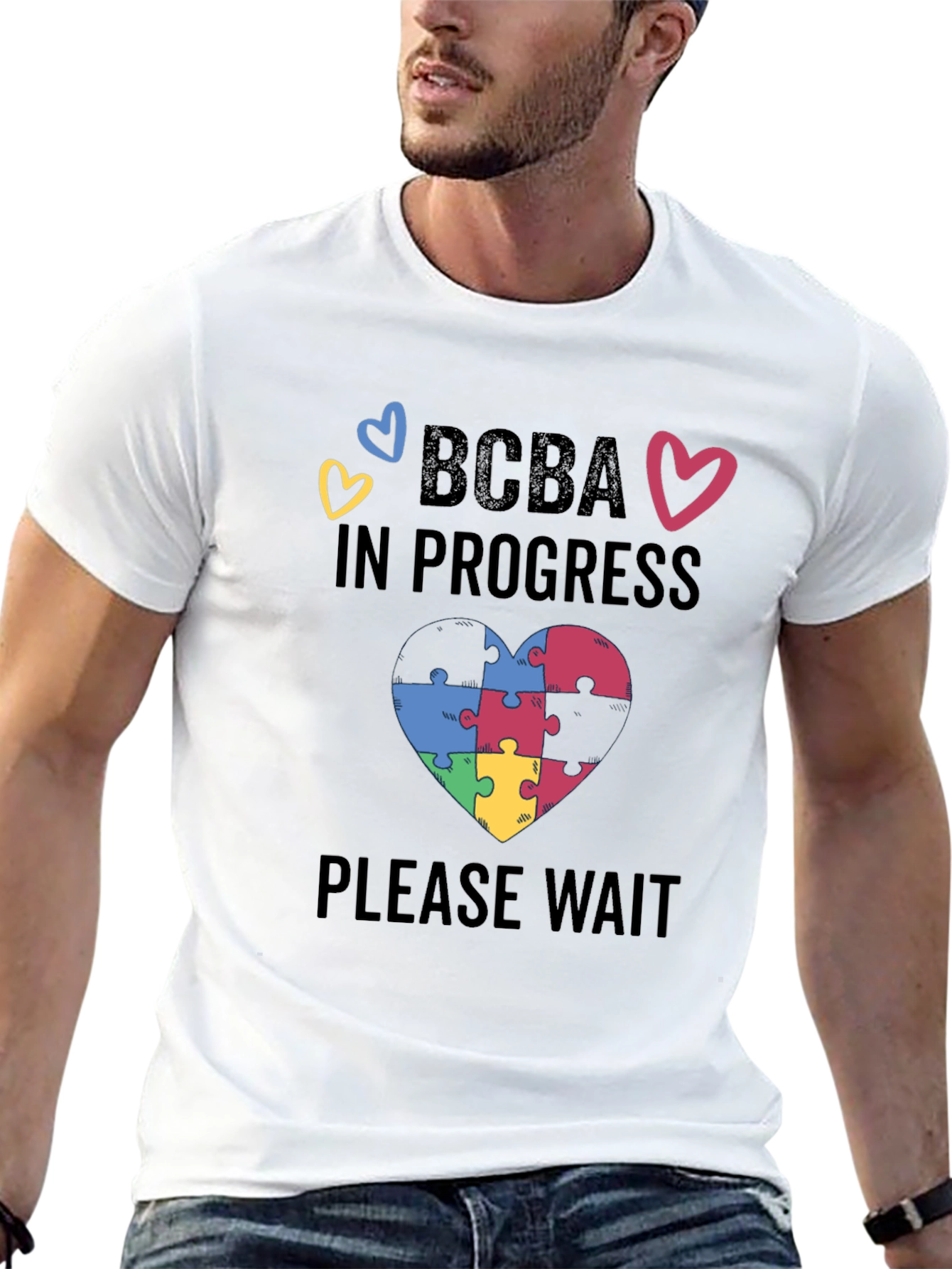 BCBA in Progress Puzzle Heart Tee