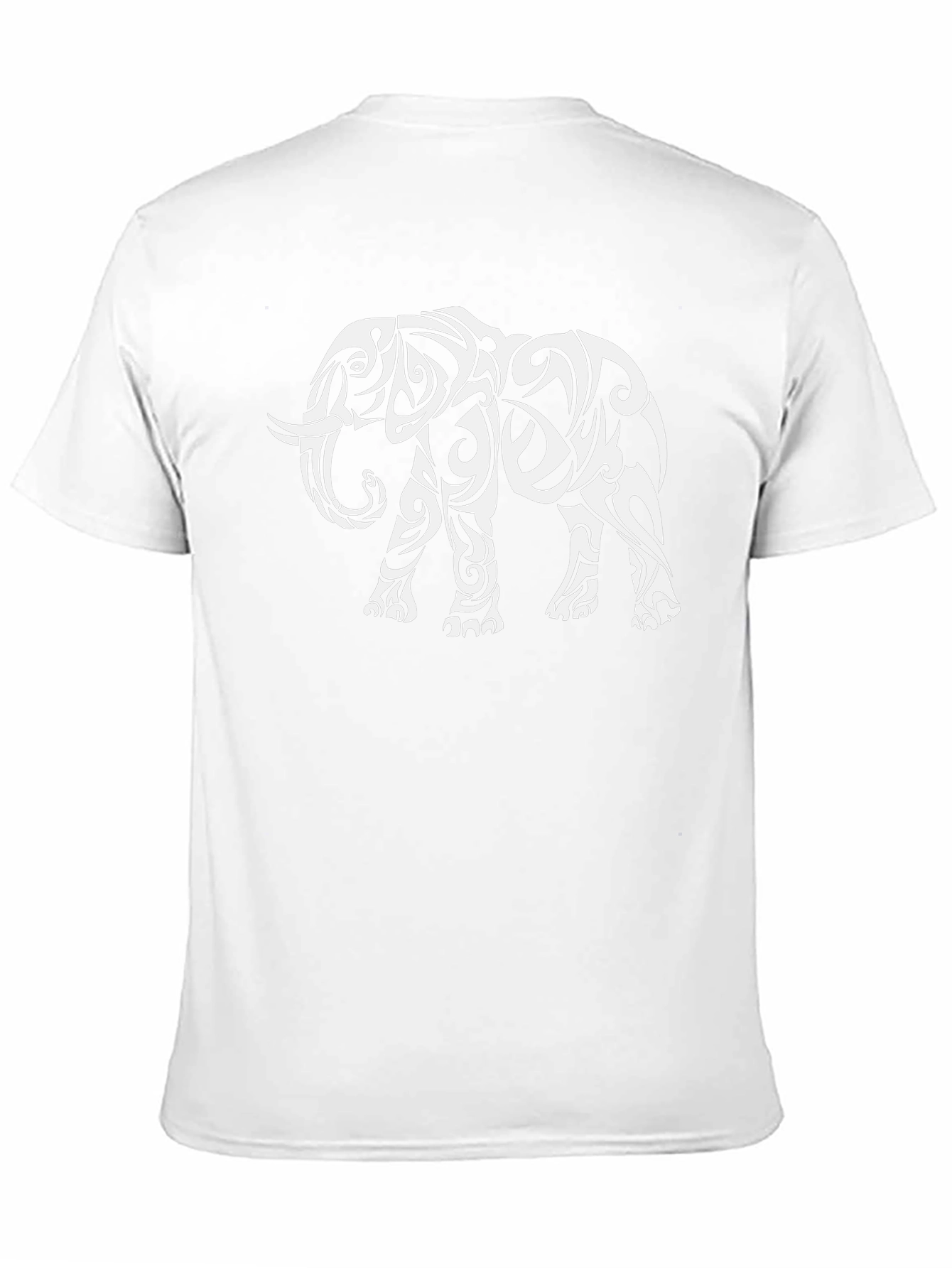 Tribal Elephant Graphic Tee - Black Casual Shirt