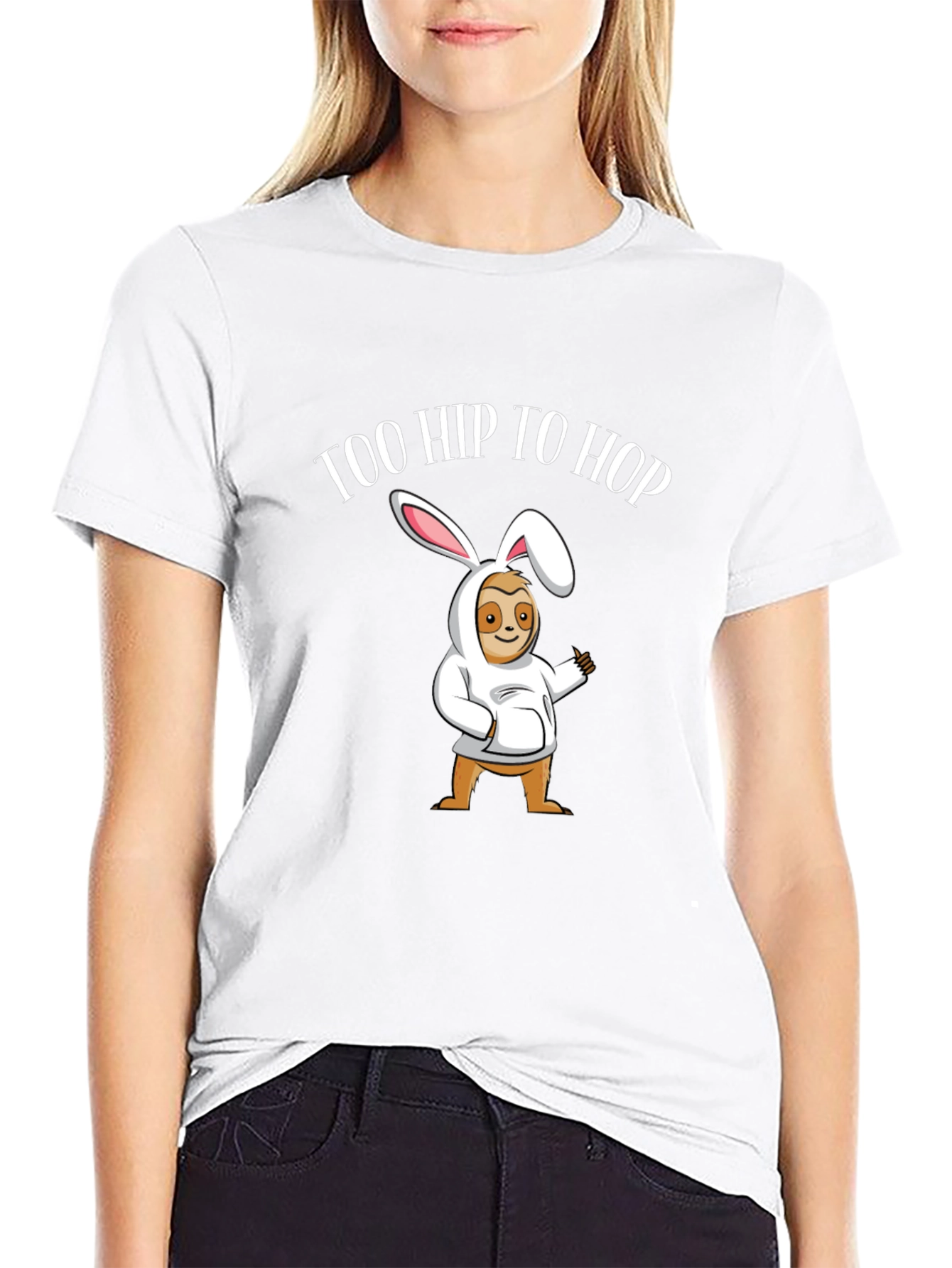 Too Hip to Hop Sloth Easter T-Shirt