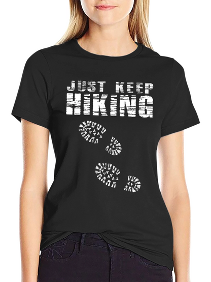 Just Keep Hiking Black T-Shirt