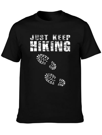 Just Keep Hiking Black T-Shirt