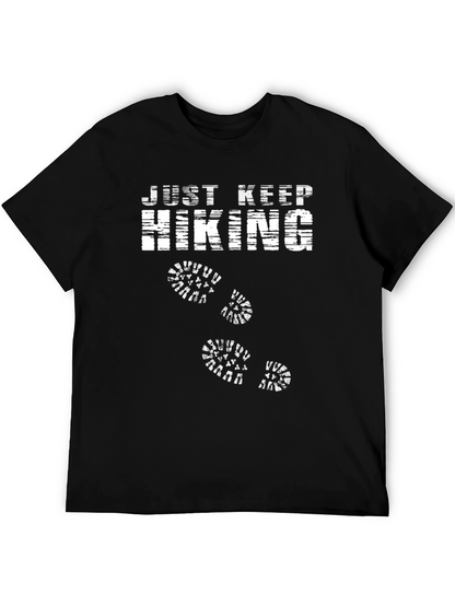 Just Keep Hiking Black T-Shirt
