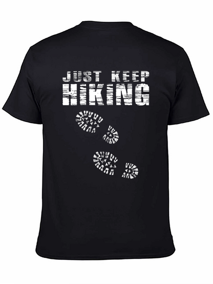 Just Keep Hiking Black T-Shirt