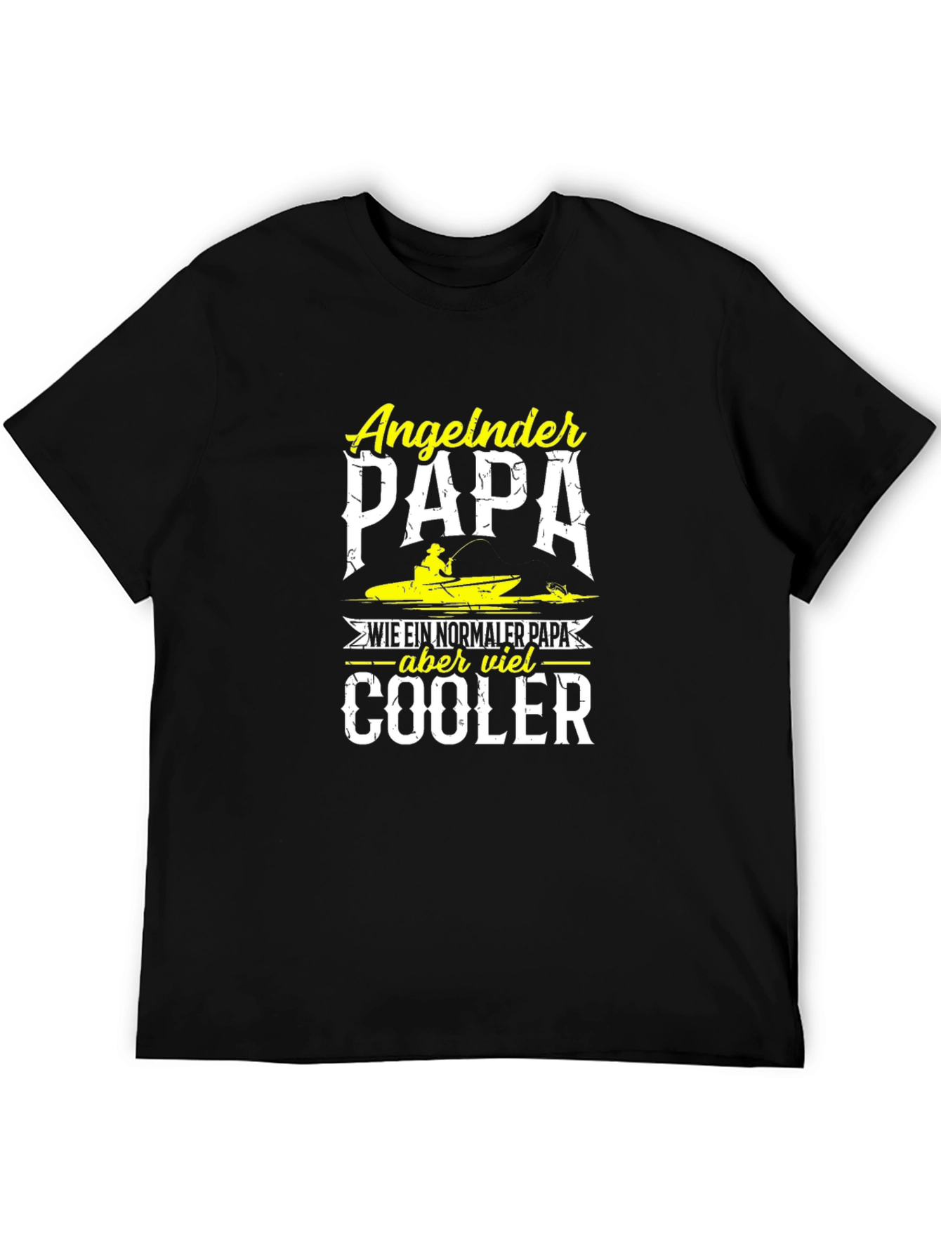Angeln Papa Cooler Fishing Dad T-Shirt