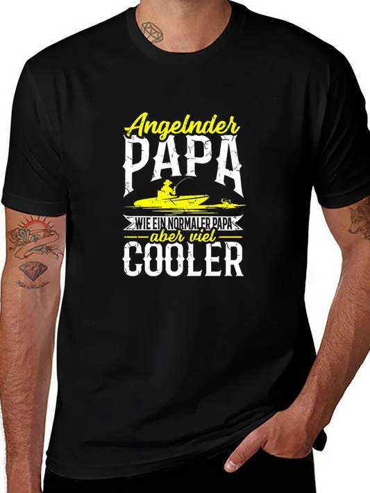 Angeln Papa Cooler Fishing Dad T-Shirt