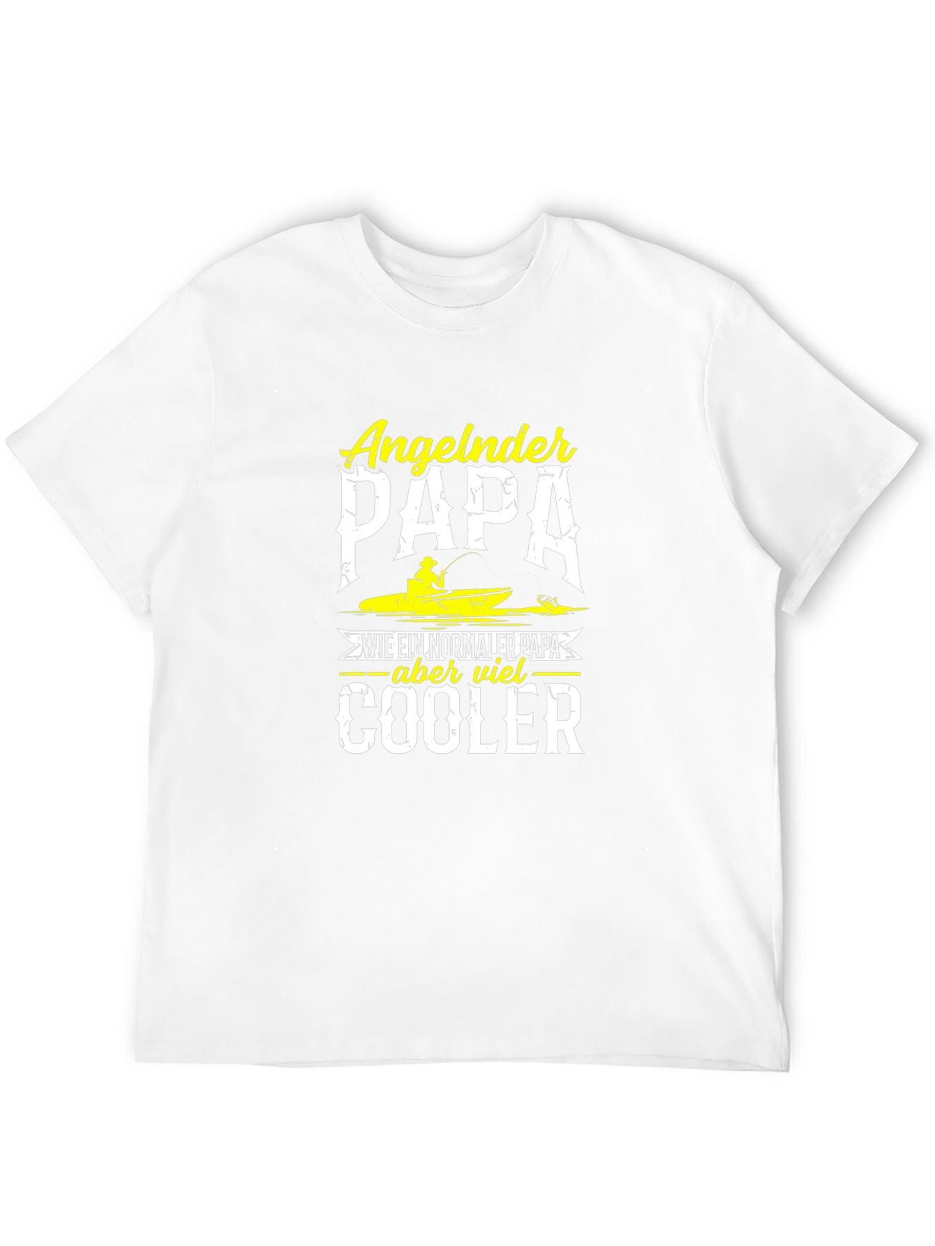 Angeln Papa Cooler Fishing Dad T-Shirt