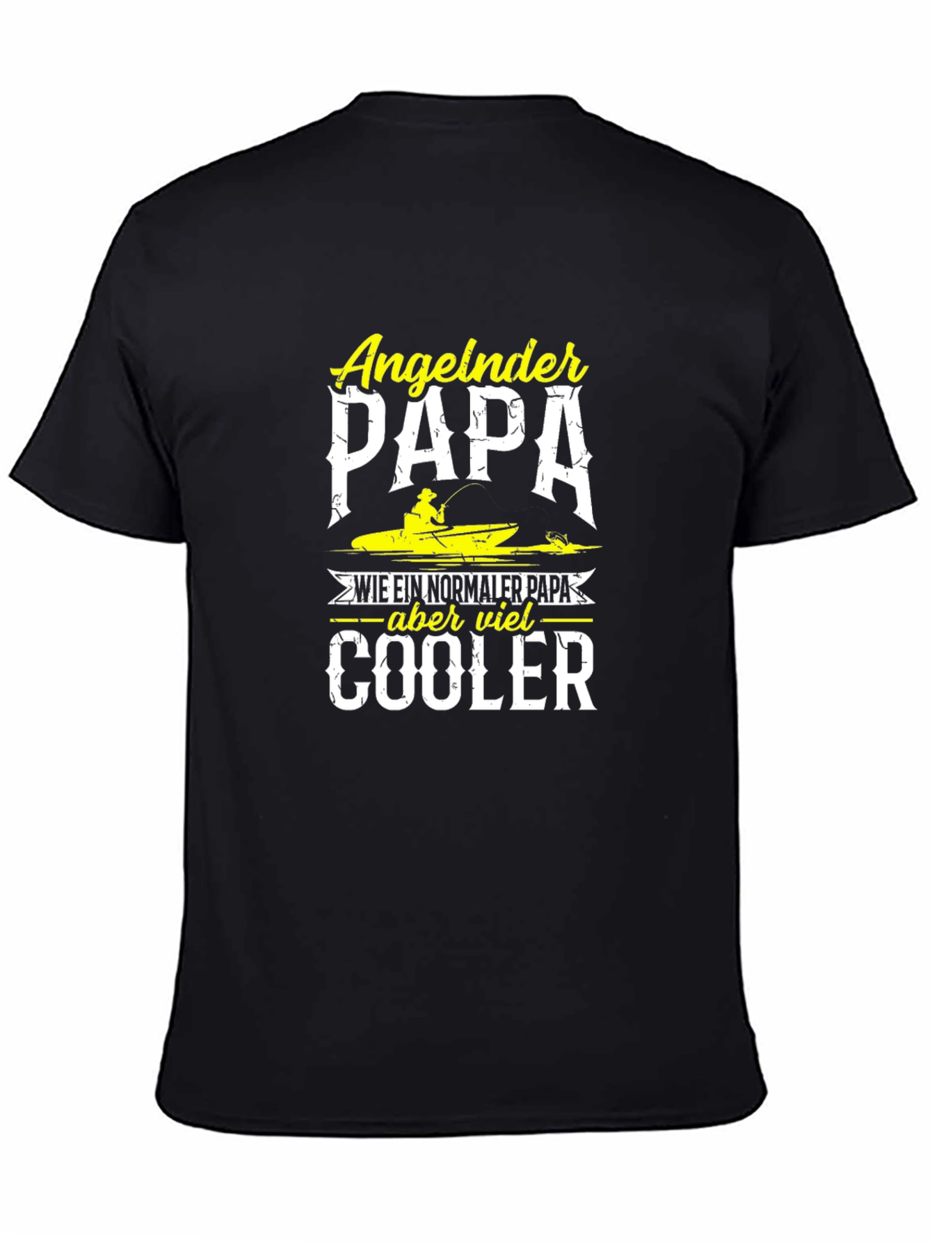 Angeln Papa Cooler Fishing Dad T-Shirt
