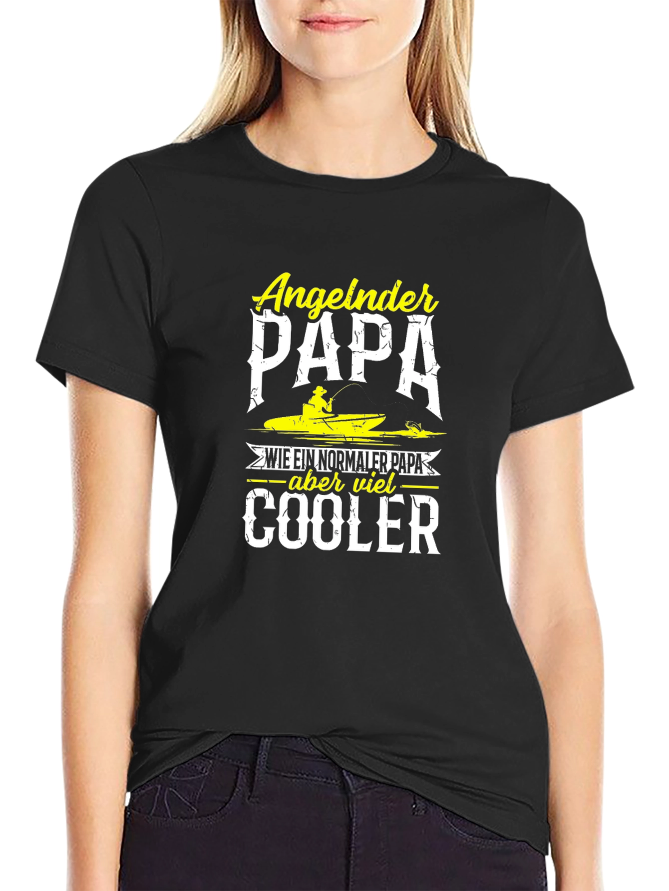 Angeln Papa Cooler Fishing Dad T-Shirt