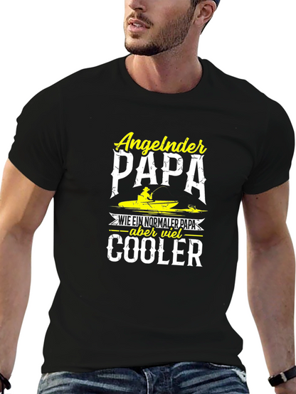 Angeln Papa Cooler Fishing Dad T-Shirt