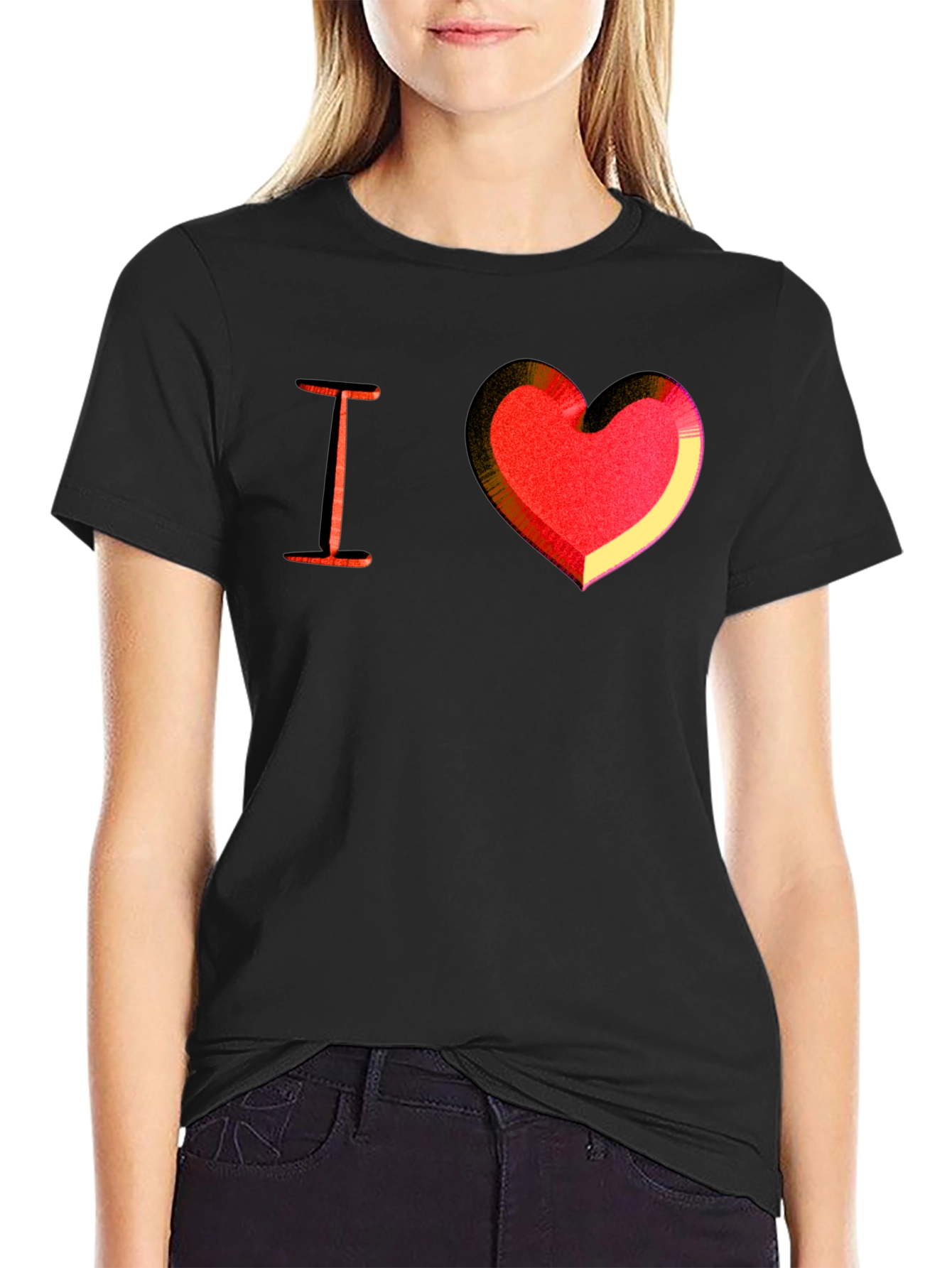 I Heart Love Graphic Tee - Mens Black T-Shirt