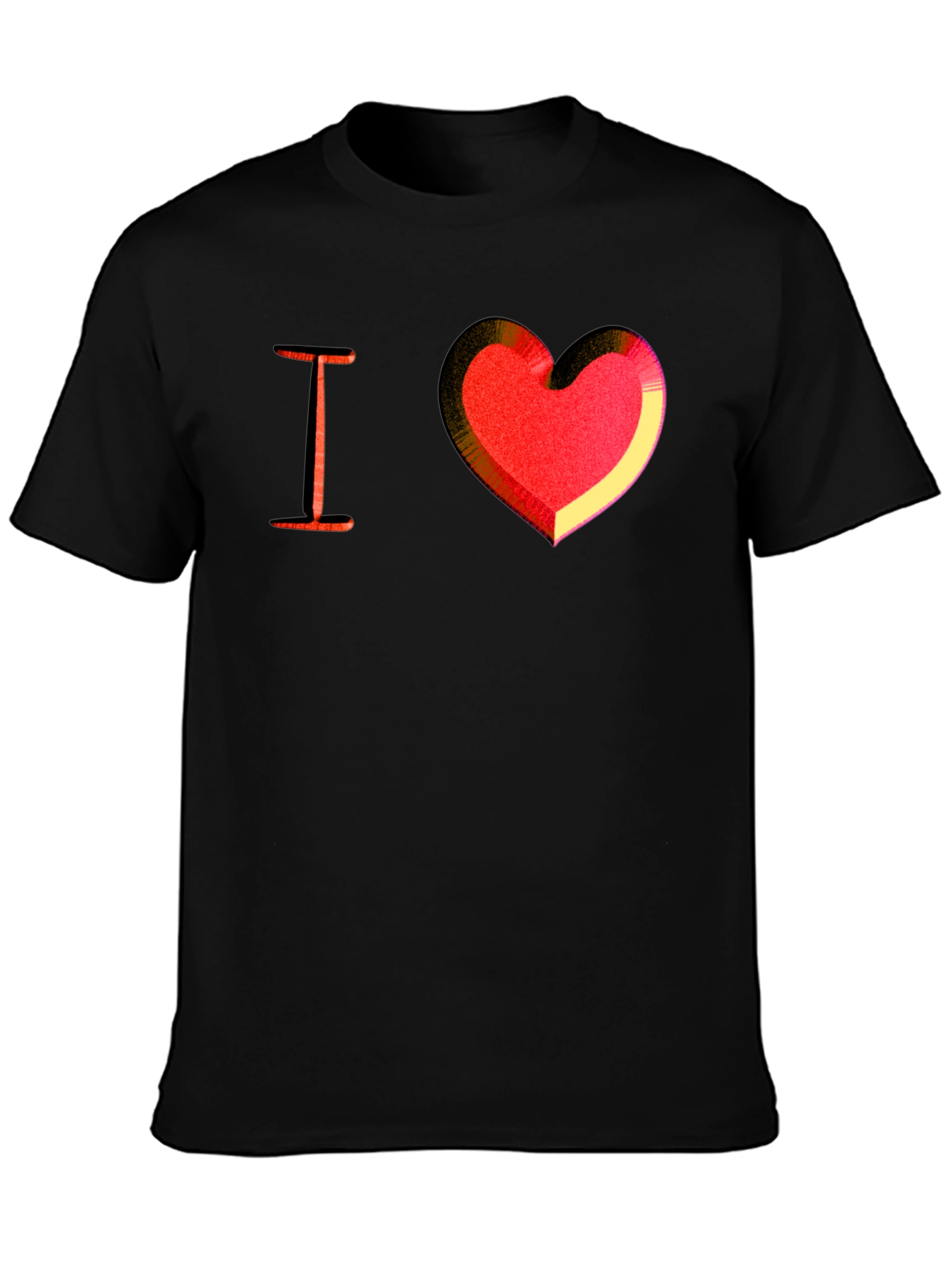 I Heart Love Graphic Tee - Mens Black T-Shirt