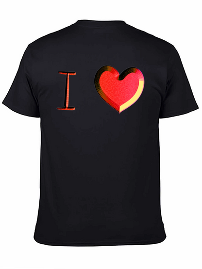 I Heart Love Graphic Tee - Mens Black T-Shirt