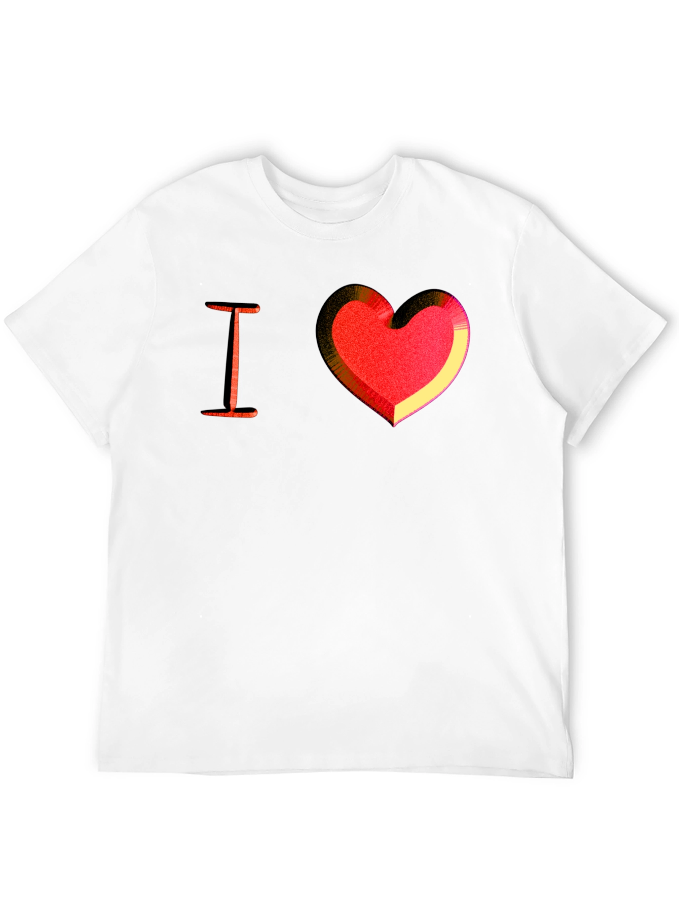 I Heart Love Graphic Tee - Mens Black T-Shirt