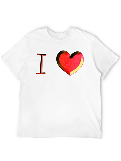 I Heart Love Graphic Tee - Mens Black T-Shirt