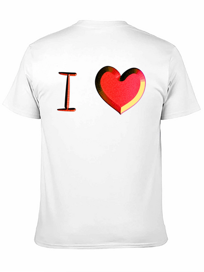 I Heart Love Graphic Tee - Mens Black T-Shirt