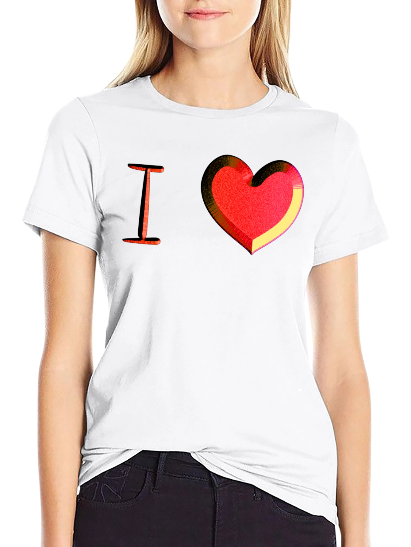 I Heart Love Graphic Tee - Mens Black T-Shirt