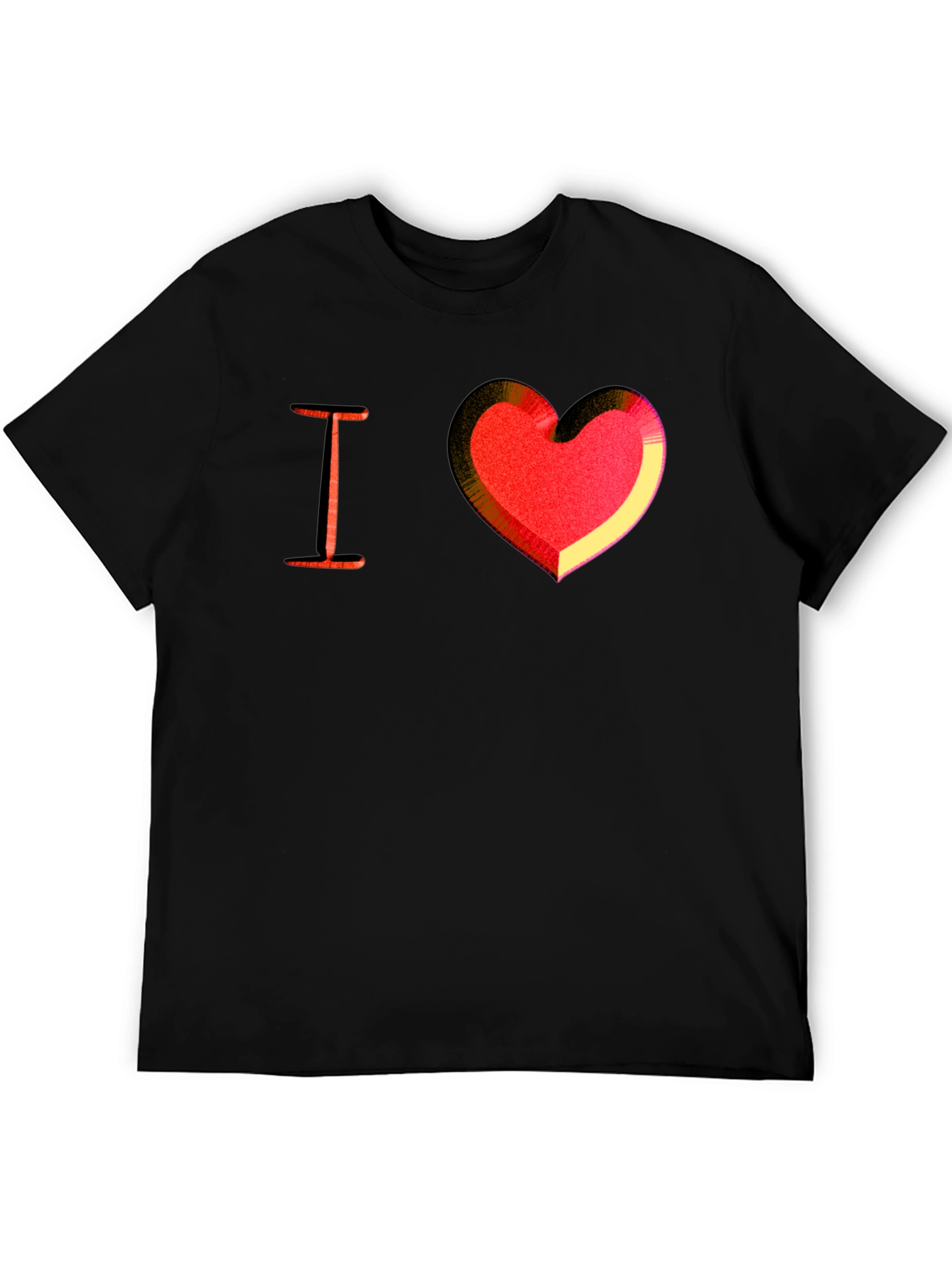I Heart Love Graphic Tee - Mens Black T-Shirt