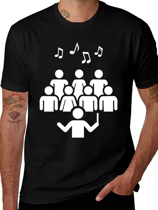 Choir Music T-Shirt - Conductor & Singing Group Design