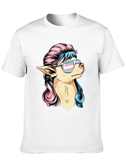 Dog with Transgender Pride Sunglasses T-Shirt