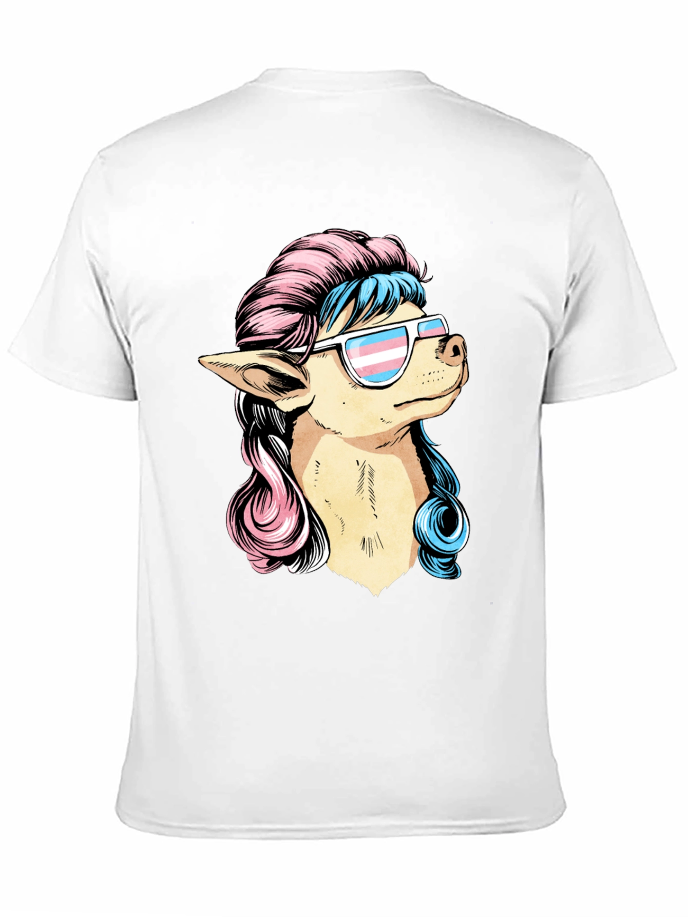 Dog with Transgender Pride Sunglasses T-Shirt