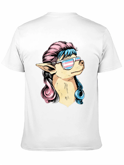 Dog with Transgender Pride Sunglasses T-Shirt