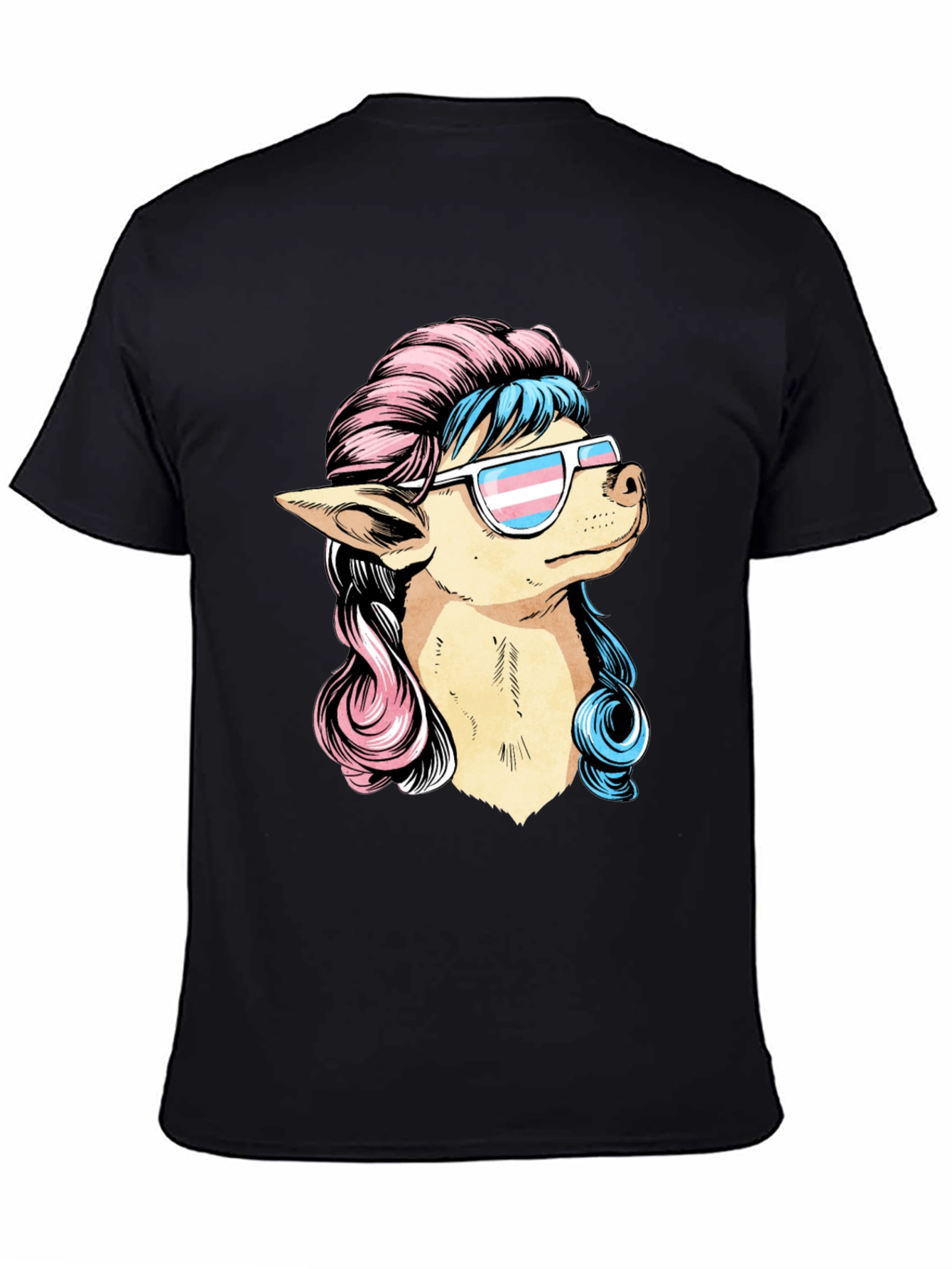 Dog with Transgender Pride Sunglasses T-Shirt