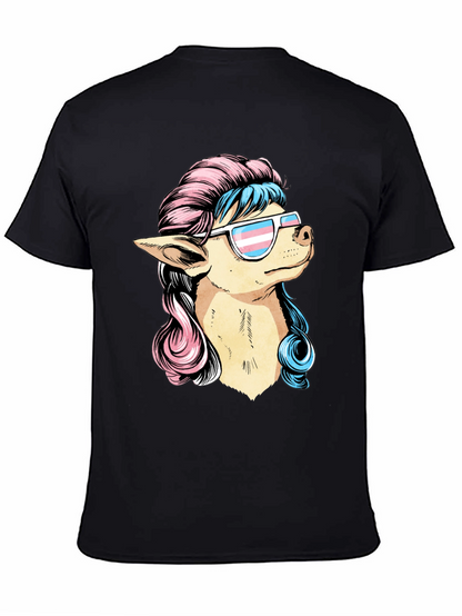 Dog with Transgender Pride Sunglasses T-Shirt