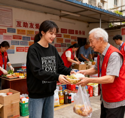 "Kindness Peace Love" Values-Focused Crewneck Sweatshirt