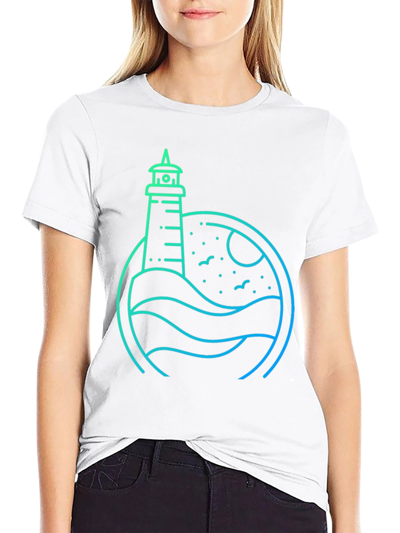 Lighthouse Graphic Tee - Coastal Style Shirt