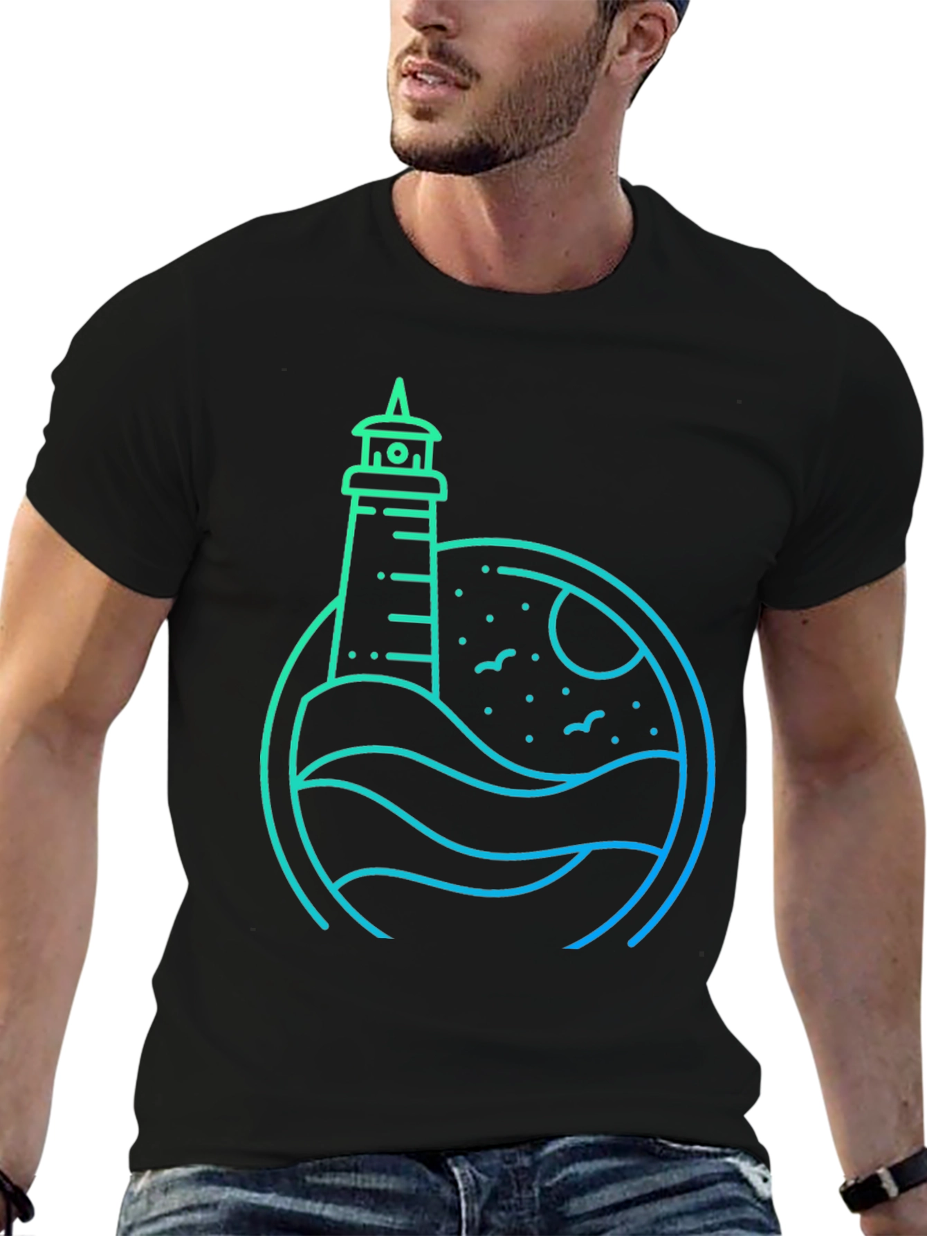 Lighthouse Graphic Tee - Coastal Style Shirt