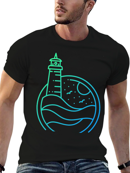 Lighthouse Graphic Tee - Coastal Style Shirt