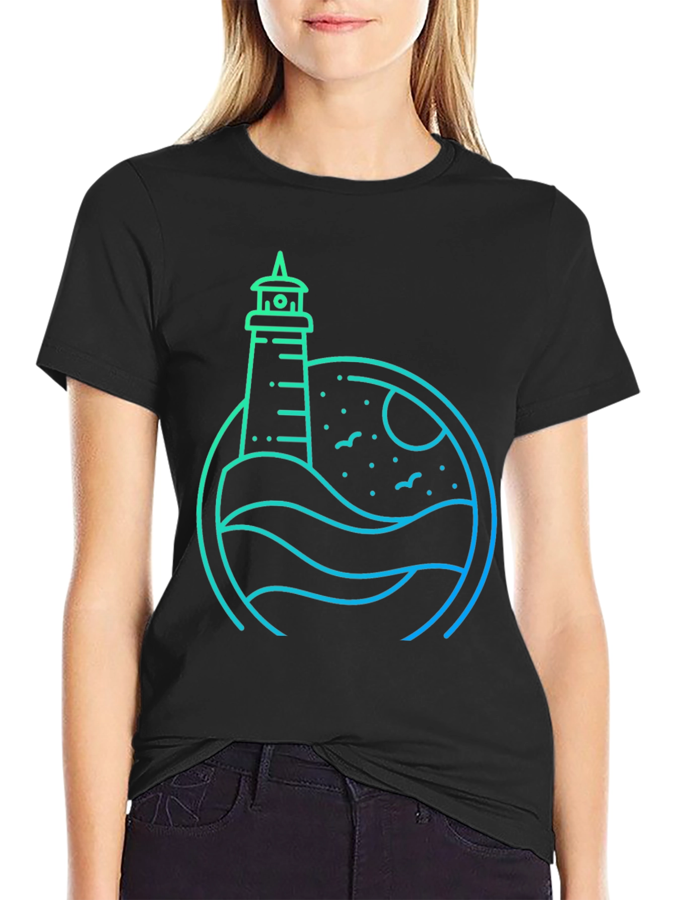Lighthouse Graphic Tee - Coastal Style Shirt